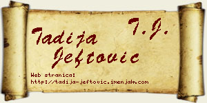 Tadija Jeftović vizit kartica